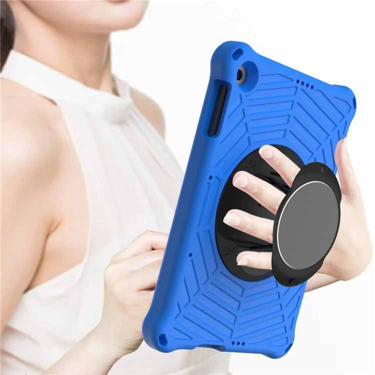Spider Web Texture Kickstand Eva Case Con Spalla Per Spalla Per Huawei Goditi la Tavoletta 2 / Matepad T 10 9,7 Pollici / Matepad T 10s 10,1 Pollici - Blu
