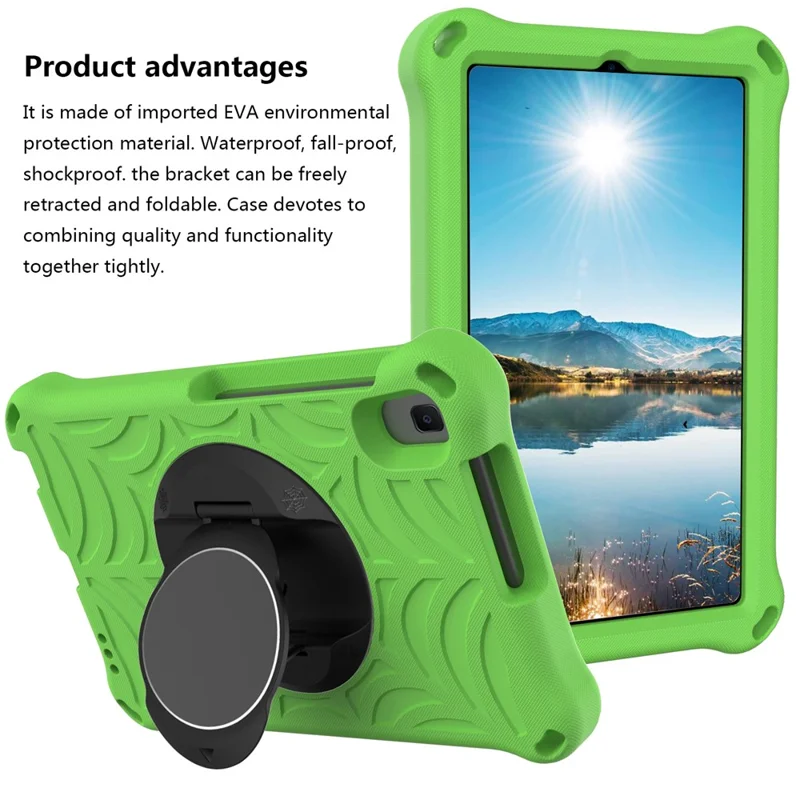 Stylish Spider Web Texture Kickstand EVA Case with Shoulder Strap for Huawei MatePad T8 2020 (8.0 inch) - Green