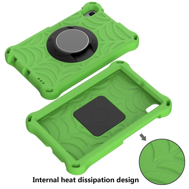 Stylish Spider Web Texture Kickstand EVA Case with Shoulder Strap for Huawei MatePad T8 2020 (8.0 inch) - Green