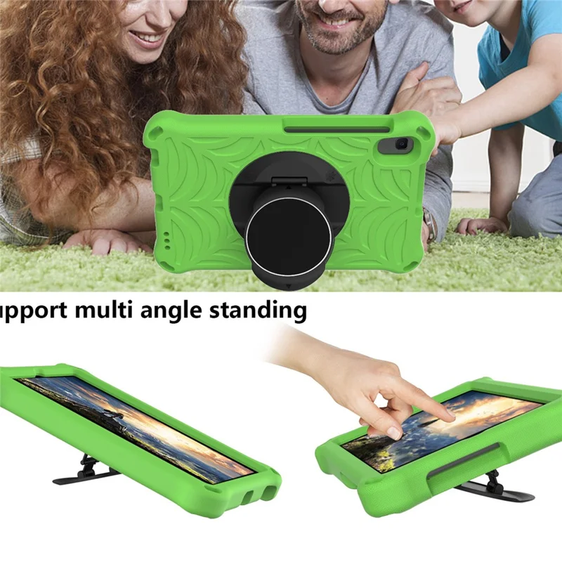 Stylish Spider Web Texture Kickstand EVA Case with Shoulder Strap for Huawei MatePad T8 2020 (8.0 inch) - Green