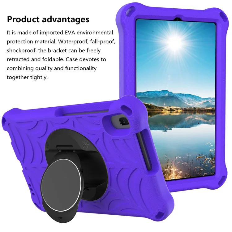 Élégant Texture du Web Texture EVA Étui Avec Bandoulière Pour Huawei Matepad T8 2020 (8,0 Pouces) - Violet