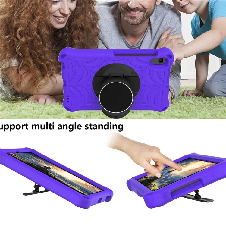Élégant Texture du Web Texture EVA Étui Avec Bandoulière Pour Huawei Matepad T8 2020 (8,0 Pouces) - Violet