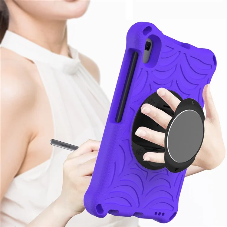 Élégant Texture du Web Texture EVA Étui Avec Bandoulière Pour Huawei Matepad T8 2020 (8,0 Pouces) - Violet