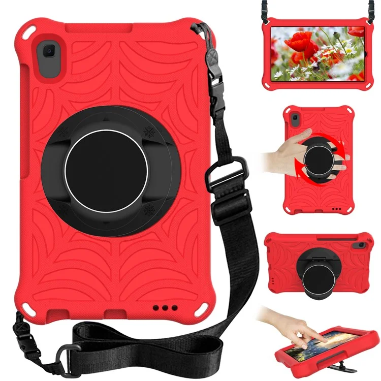 Caixa Elegante da Textura da Textura da Spider Textura EVA Com Alça de Ombro Para Huawei Matepad T8 2020 (8,0 Polegadas) - Vermelho