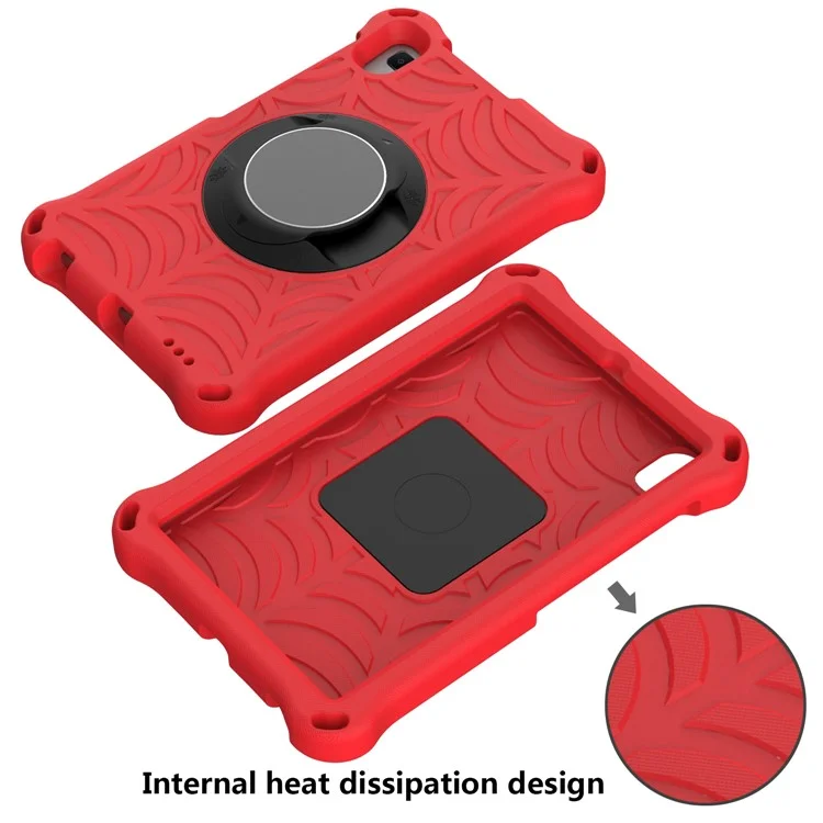 Caixa Elegante da Textura da Textura da Spider Textura EVA Com Alça de Ombro Para Huawei Matepad T8 2020 (8,0 Polegadas) - Vermelho