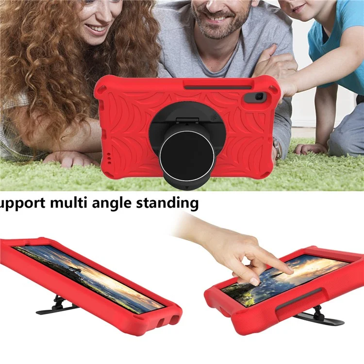 Caixa Elegante da Textura da Textura da Spider Textura EVA Com Alça de Ombro Para Huawei Matepad T8 2020 (8,0 Polegadas) - Vermelho