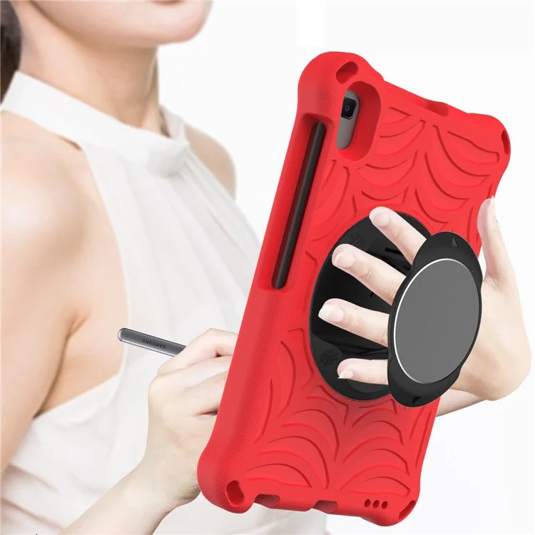 Caixa Elegante da Textura da Textura da Spider Textura EVA Com Alça de Ombro Para Huawei Matepad T8 2020 (8,0 Polegadas) - Vermelho