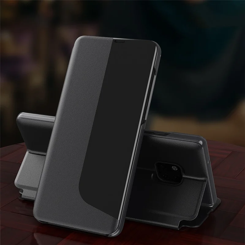 Huawei Mate 30 Pro Skal Foliobeklädnad PU-läderskal med ställfunktion - Blå