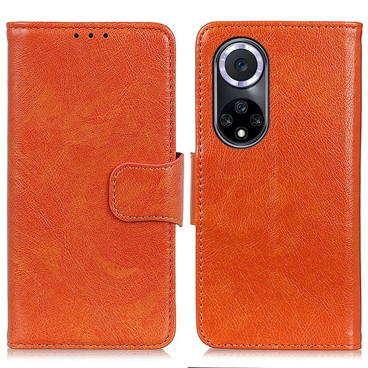 Pour Honor 50 Nappa Texture Split Leather Portefeuille - Orange