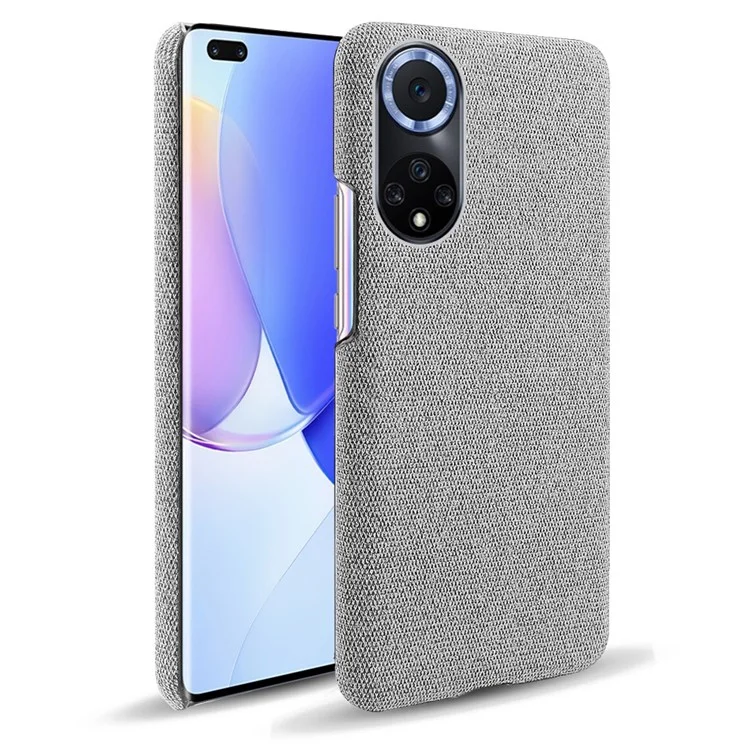 KSQ Etui De Téléphone Plastique Revêtu De Tissu Bien Protégé Pour Huawei Nova 9 Pro / Honor 50 Pro - Gris Clair