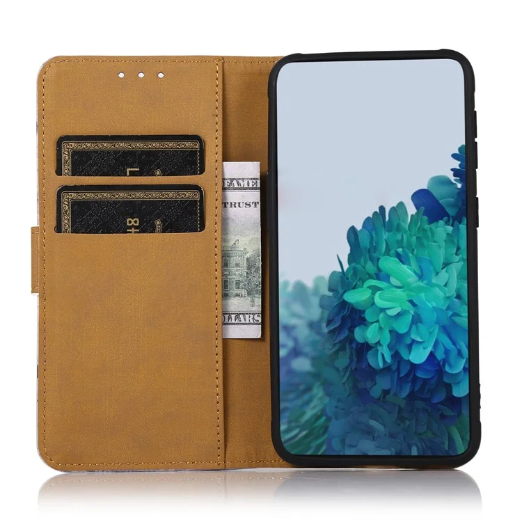 Motif Imprimer Folio Flip Stand Portefeuille en Cuir Coque Pour Huawei Nova 9 - Tour de Fer et Horloge