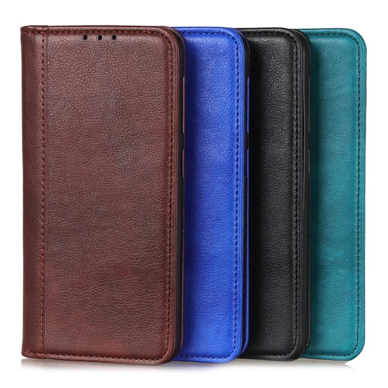 Auto-absorbed Magnetic Closing Litchi Texture Split Leather Stand Phone Cover Case for Huawei nova 9 - Green