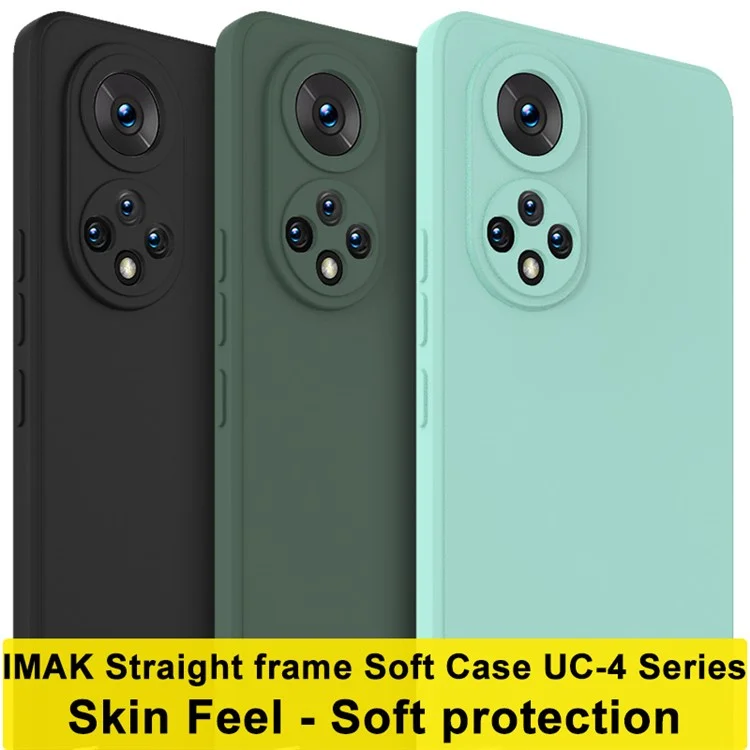 IMAK UC-4 Series Straight Frame Design Skin Feel Light Slim Soft TPU Phone Back Cover для Huawei nova 9 - Черный