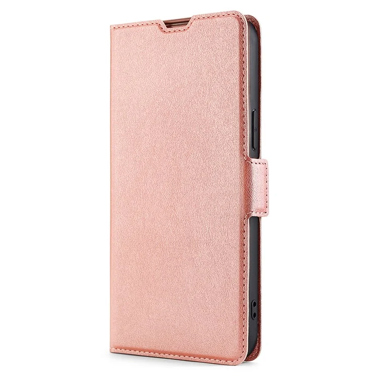Funda de teléfono de cuero ultrafina con cierre magnético fuerte y soporte para Honor 50 - Oro rosa