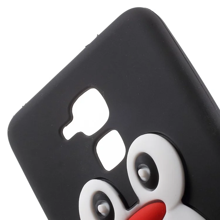 3D Penguin Soft Silicone Case Cover for Huawei Honor 5c / GT3 - Black