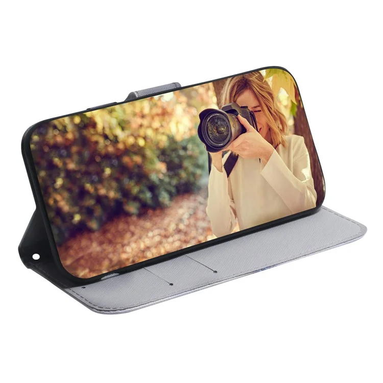 Étui en cuir à motif mignon Étui de protection complète du corps Étui à rabat portefeuille antichoc pour Huawei nova 8i / Honor 50 Lite - Fleur d'abricot