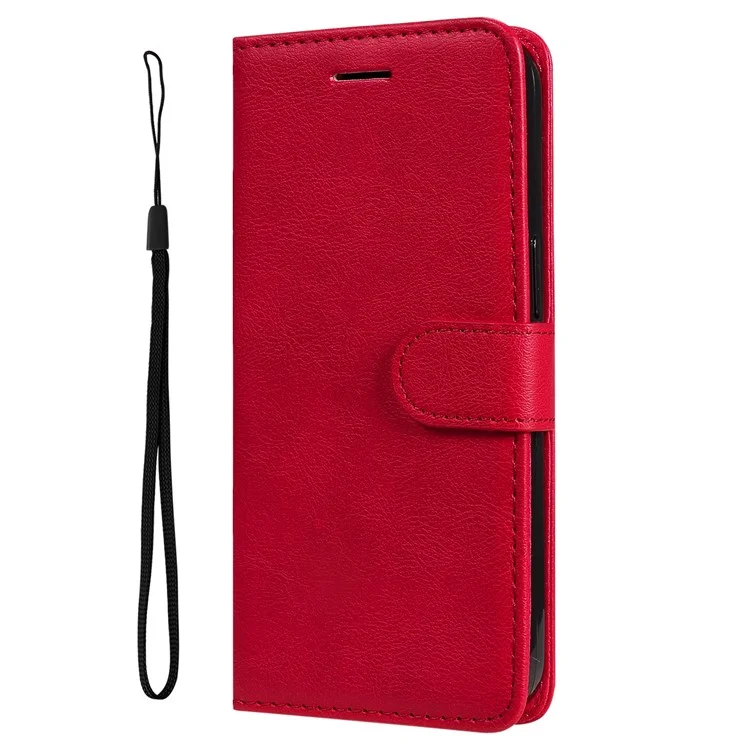 KT Leather Series-2 Solid Color Wallet Leather Case Inner Soft TPU Phone Cover with Adjustable Stand for Honor 50 5G/Huawei nova 9 - Red