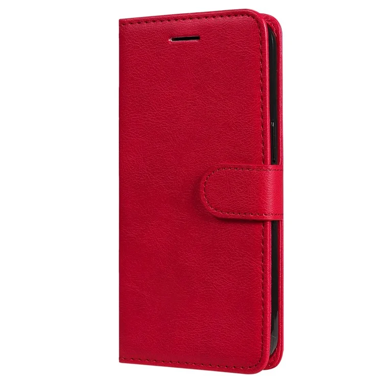 KT Leather Series-2 Solid Color Wallet Leather Case Inner Soft TPU Phone Cover with Adjustable Stand for Honor 50 5G/Huawei nova 9 - Red