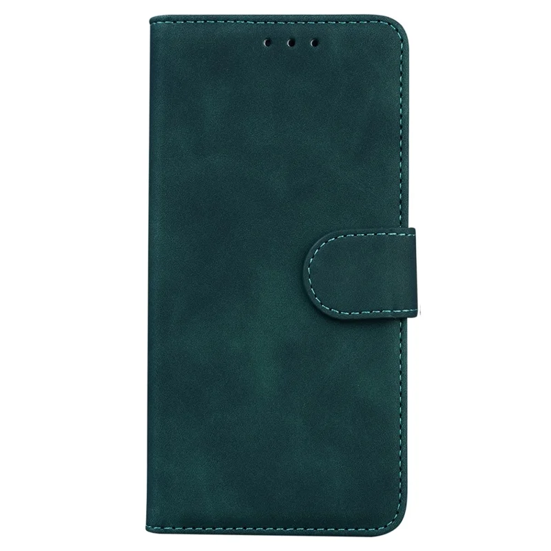 Solid Color Shockproof Phone Cover PU Leather Stand Wallet Flip Case for Huawei nova 8i/Honor 50 Lite - Green
