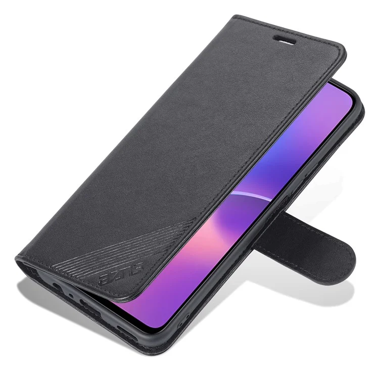 Azns PU Leather + TPU Custodia Per Telefono di Protezione All-inclusive Con Portafoglio Stand Per Honor X30i - Nero