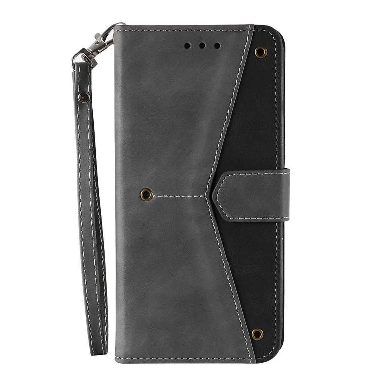 Per Huawei Nova 9 Shock Aoffth Wallet Pulfoglio Portafoglio Telefono Custodia Rivet Decorazione Full Protection Telefono Copertina - Grigio