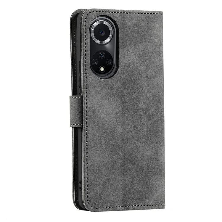 Per Huawei Nova 9 Shock Aoffth Wallet Pulfoglio Portafoglio Telefono Custodia Rivet Decorazione Full Protection Telefono Copertina - Grigio