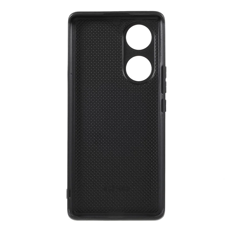 Drop-proof Точный Вырез Litchi Текстура Корпус Подлинная Кожаная Покрытие TPU + PC Phone Cover Shell Для Honor 50/Huawei Nova 9 - Темно-зеленый