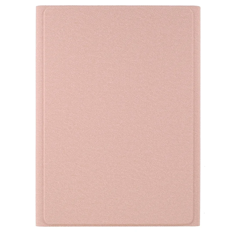 Cloth Texture Pen Slot Tablet Leather Cover Protective Stand Case + Wireless Bluetooth Keyboard for Huawei MediaPad M6 10.8-inch - Pink