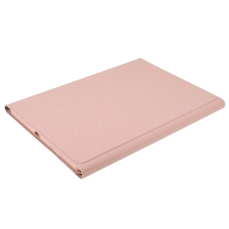 Cloth Texture Pen Slot Tablet Leather Cover Protective Stand Case + Wireless Bluetooth Keyboard for Huawei MediaPad M6 10.8-inch - Pink