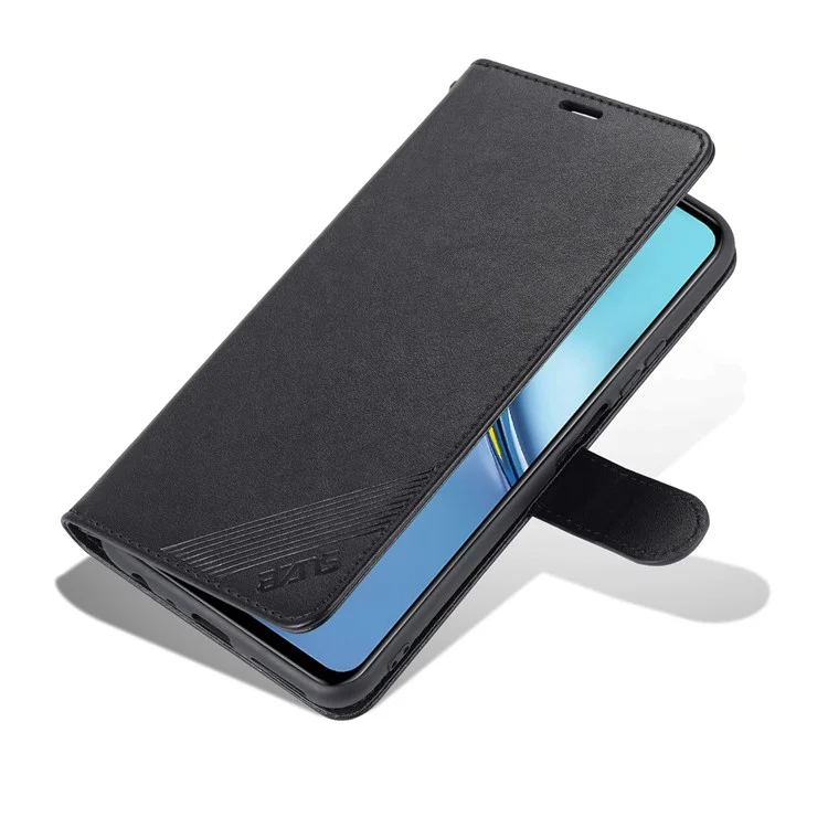 Azns Textured PU Stand Worthet Case Magnetica Coppa di Asorzio Per L'honor Per Honor X10 Max/X30 Max - Nero