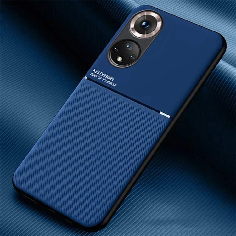 Smartphone Protection Case TPU + Couverture De Téléphonie Antichoppes En Cuir PU Avec Une Feuille De Métaux Magnétique Intégrée Pour Huawei Nova 9 Pro / Honor 50 Pro - Bleu