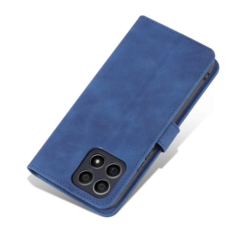 AZNS, etui portfel z poliuretanem, z podstawką, antypoślizgowe, ochronne, na Honor X30i - niebieski