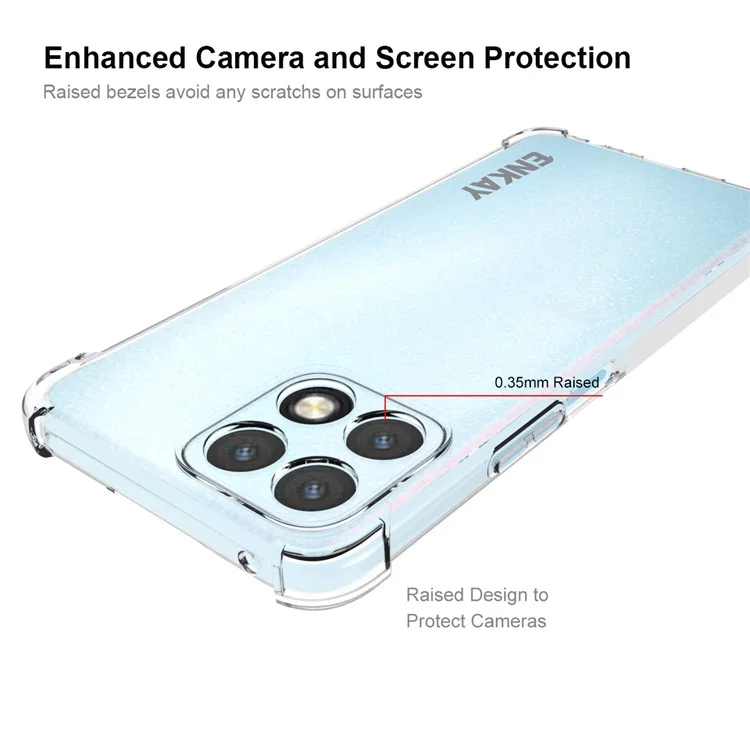 ENKAY HAT Prince Anti-slip Bordo Morbido TPU Telefono Angoli di Angoli Protettivi Per Honor X30i