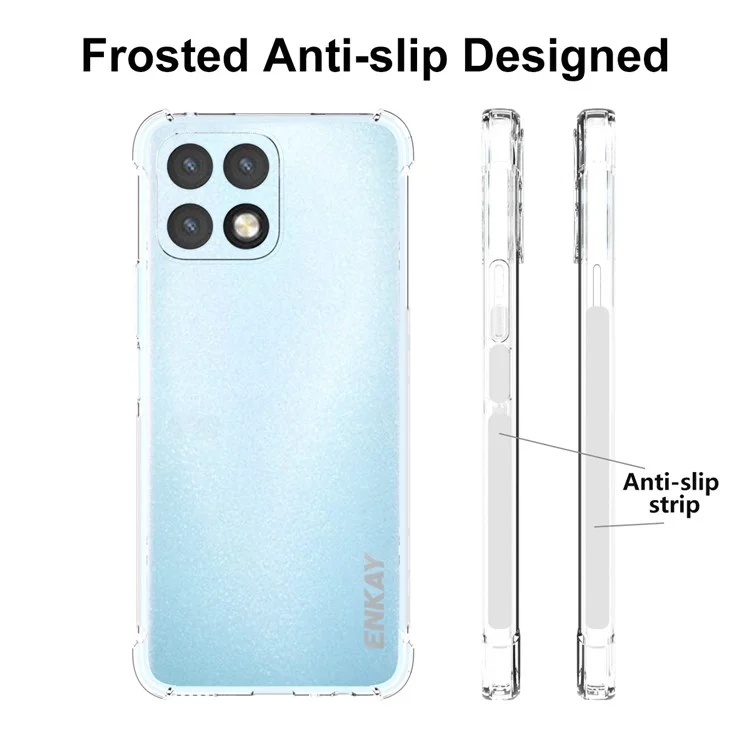 ENKAY HAT Prince Anti-slip Bordo Morbido TPU Telefono Angoli di Angoli Protettivi Per Honor X30i
