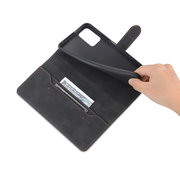 Azns Protección General de Protección PU Cuero Stand Cubierta de la Caja Del Teléfono a Prueba de Choque Para Honor X30 Max - Negro