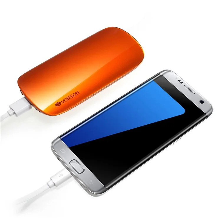 VORSON Shell II Li-polymer 6000mAh Power Bank Charger for iPhone Samsung - Orange