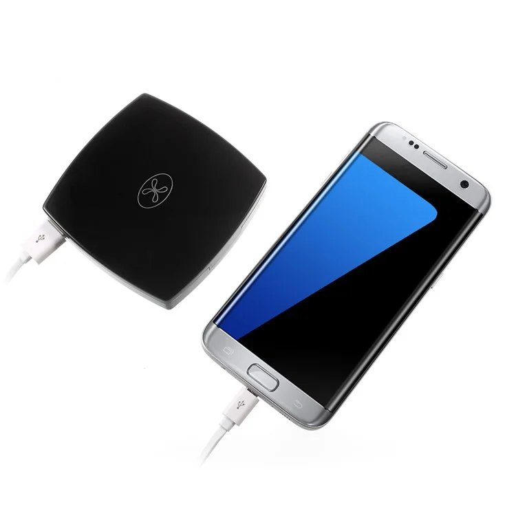 VORSON Mirror 6000mAh Power Bank Li-polymer Battery 2.1A for iPhone iPad Samsung - Black