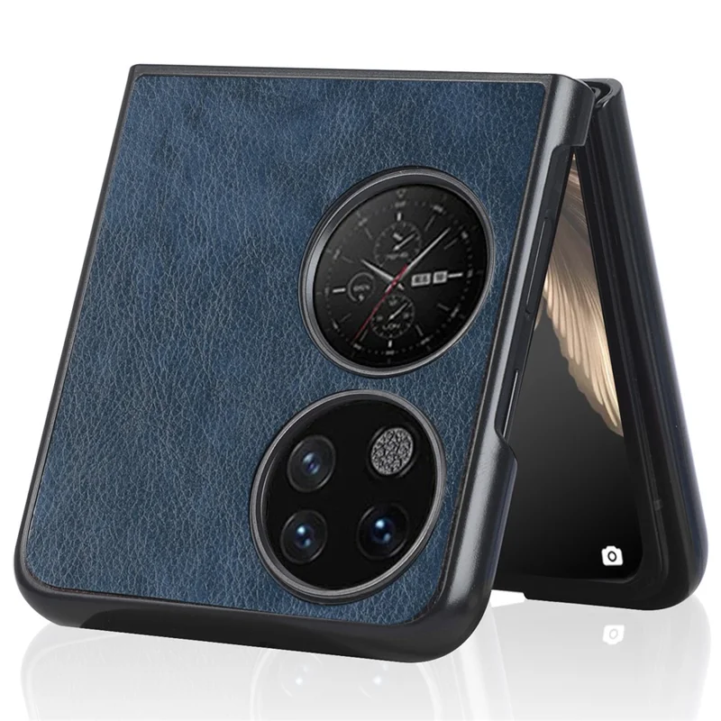 Texture Litchi Anti-scratch pe Coperchio Pic Pic PC Caso PC Pacchiato Per Huawei Poche - Blu