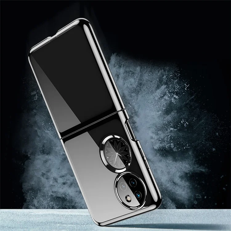 Étui de protection robuste en PC avec placage pour Huawei P50 Pocket - Or