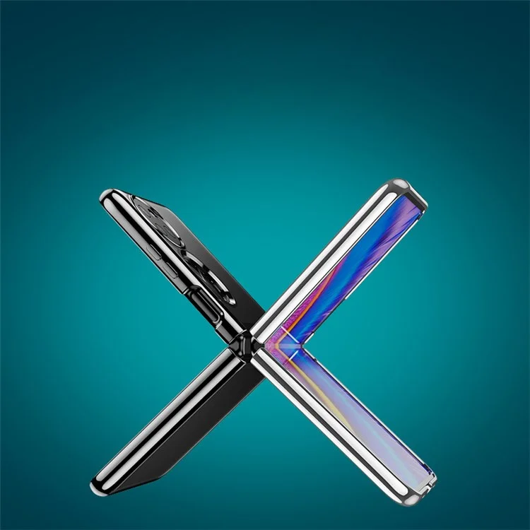 Étui de protection robuste en PC avec placage pour Huawei P50 Pocket - Or