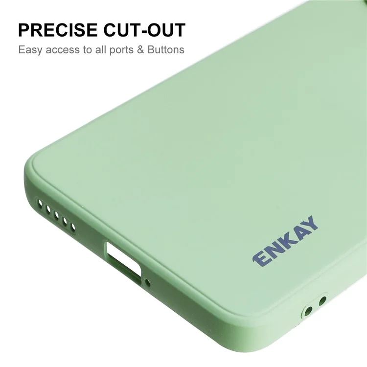 Enkay Hat Hat Prince Anti-Drop Caso de Celular à Prova de Choque Caixa de Celular Precisa Era de Recorte Abertura Tampa Líquida de Silicone Para Honra 60 Pro - Luz Verde