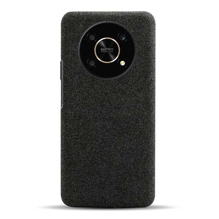 Per Honor X30/X9 5G/Magic 4 Lite 5G Copertura Colore Solido in Tessuto Rivestito Custodia Telefonica Copertura Parziale Custodia Protettiva in PC Rigido - Nero