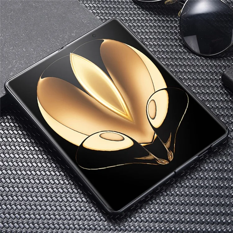 For Honor Magic V Anti-fingerprint Nylon Revêtir la Couverture du Boîtier de Téléphone PC Dur Bien Protégé - le Noir