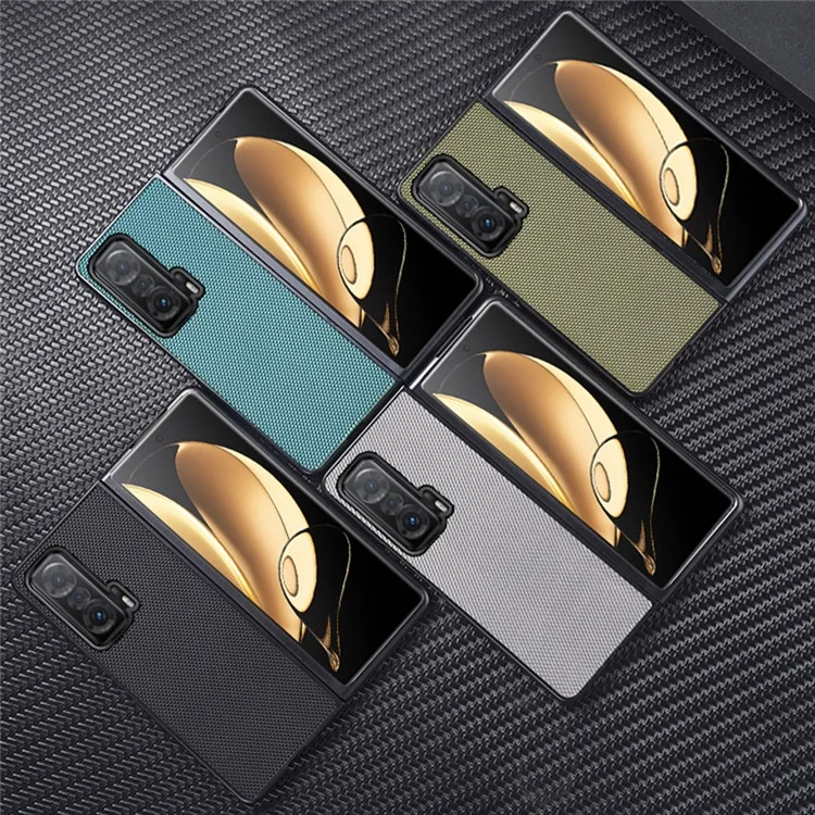 For Honor Magic V Anti-fingerprint Nylon Revêtir la Couverture du Boîtier de Téléphone PC Dur Bien Protégé - le Noir