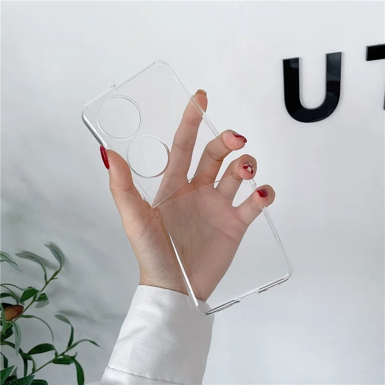 Pour Huawei P50 Pocket Anti-rayures Transparent Dur PC Cover Folding Phone Case