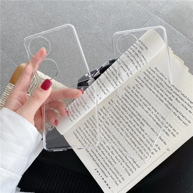 Pour Huawei P50 Pocket Anti-rayures Transparent Dur PC Cover Folding Phone Case