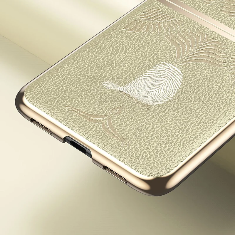 For Huawei P50 Pocket / Pocket S Electroplating Frame Design Textured PU Leather Coated Hard PC Phone Case Cover - White