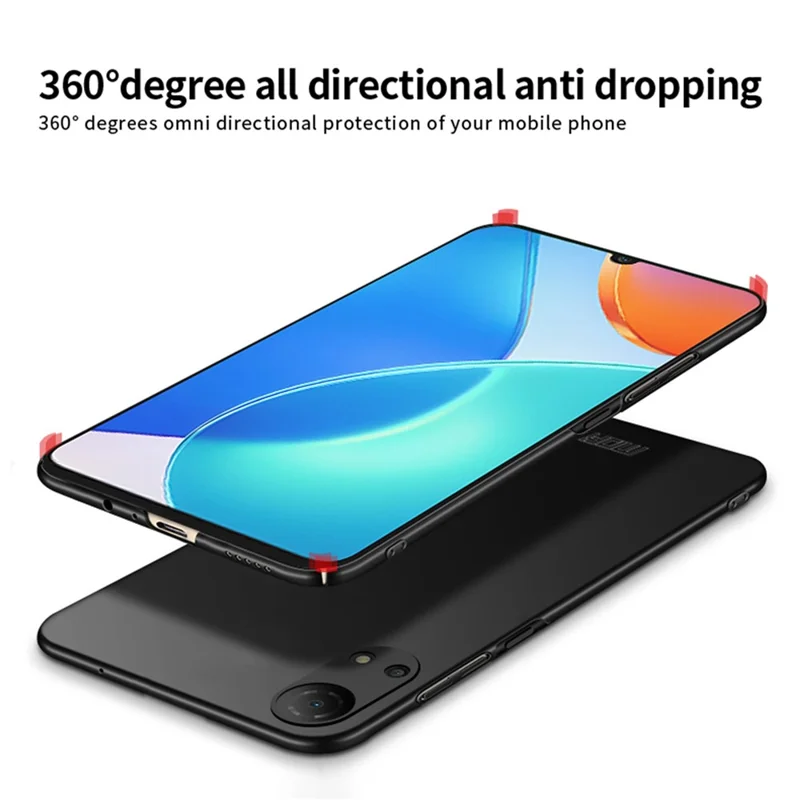 MOFI JK-1 Shield for Honor Play 30 Plus 5G Matte Hard PC Shockproof Drop Protective Phone Case - Red