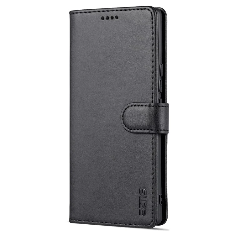 AZNs Für Ehre 60 Gut Geschützte Anti-Herbst-PU-Lederwallet-Stand-Handy-Case-Abdeckung - Schwarz