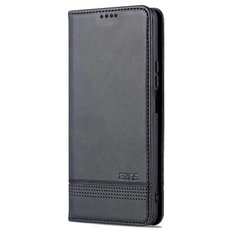 Azns For Honor X30 / X9 5G / Magic 4 Lite 5G Magnetico Auto-assorbito Auto-testure PU Wallet Portafoglio Copertina di Telefono Protettivo Telefono di Protezione - Nero